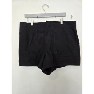 NWOT Le Cove Swim Shorts Size 16 Black Pockets Lined Beach Summer Modest